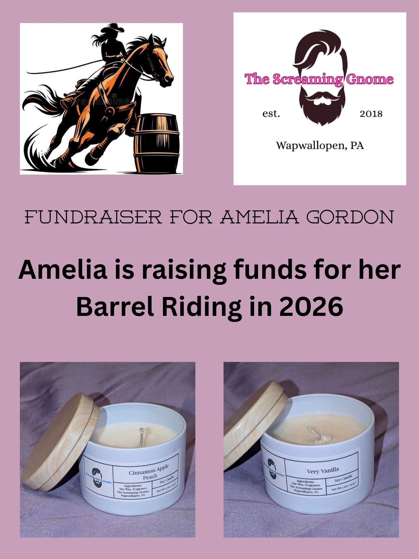 Amelia Gordon Fundraiser for Barrel Riding in 2026