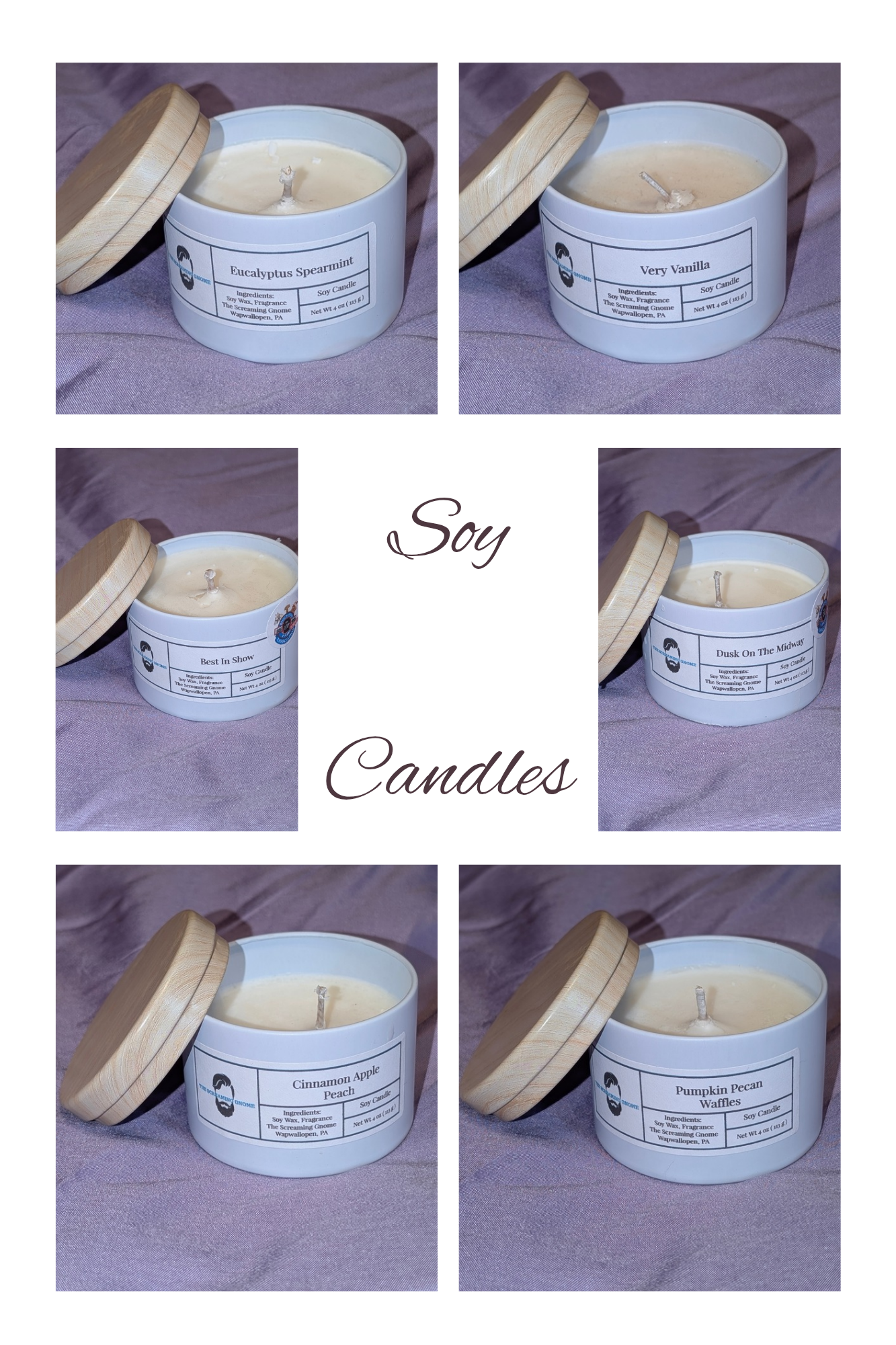 4 oz Soy Candles